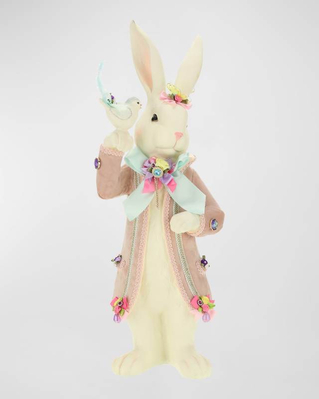 Jeweled Rabbit and Bird - 21"
